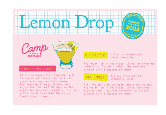 Lemon Drop Camp Craft Cocktail